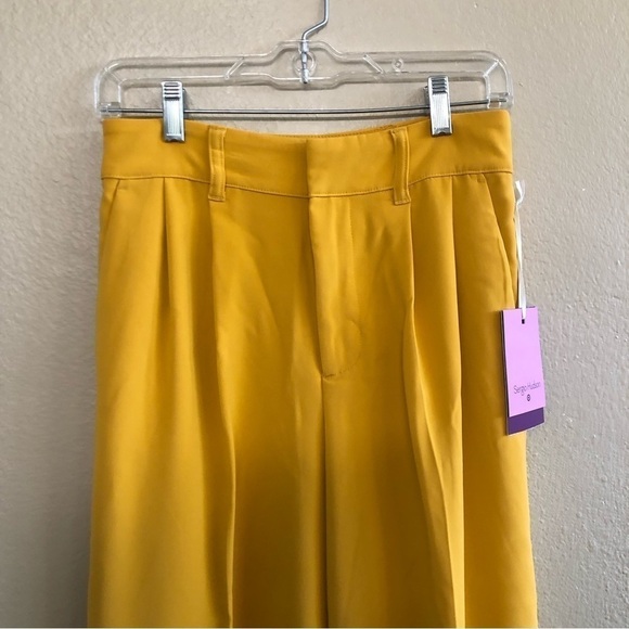 Sergio Hudson x Target Yellow High-Waist Wide Leg Tailored Trousers - Size XS - Picture 3 of 16
